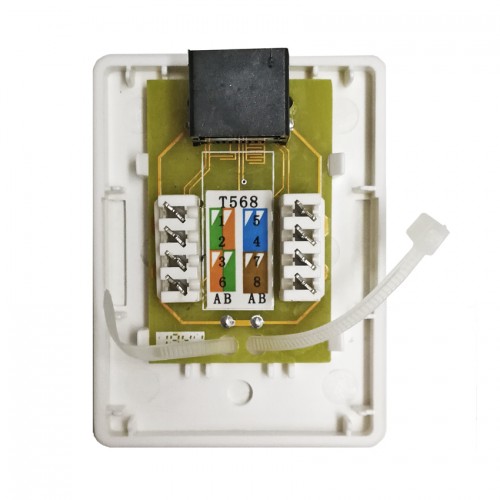 Roseta Caja RJ45 pared Cat 6 simple blanca Roseta Caja RJ45 pared Cat 6 simple blanca