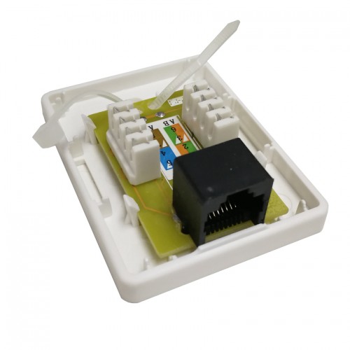 Roseta Caja RJ45 pared Cat 6 simple blanca Roseta Caja RJ45 pared Cat 6 simple blanca