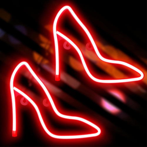Letrero Led Neon Par Taco Tacon Zapato Rojo Letrero Led Neon Par Taco Tacon Zapato Rojo