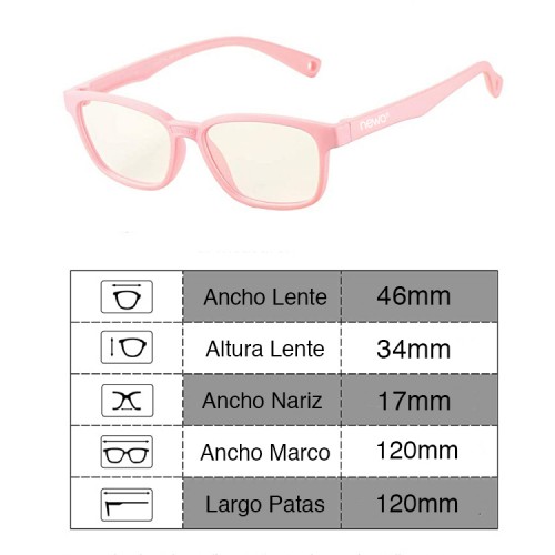 Lentes Filtro Luz azul Pantallas Rosados Lentes Filtro Luz azul Pantallas Rosados