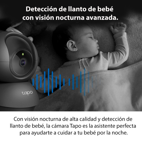 Cámara de seguridad Wifi 2K IA Llanto bebé