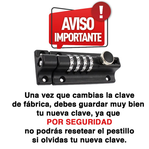 Pestillo puerta con clave picaporte muebles