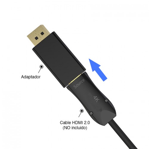 Adaptador Displayport macho a HDMI 4K 30Hz Adaptador Displayport macho a HDMI 4K 30Hz