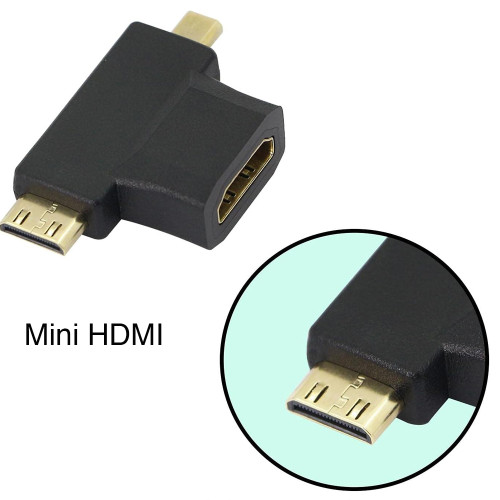 Adaptador Micro / Mini HDMI macho a HDMI hembra Adaptador Micro / Mini HDMI macho a HDMI hembra