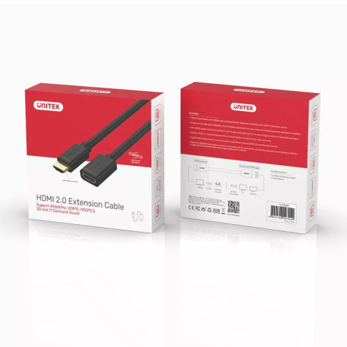 Extensión HDMI 2.0 Extensor cable 3 metros Extensión HDMI 2.0 Extensor cable 3 metros