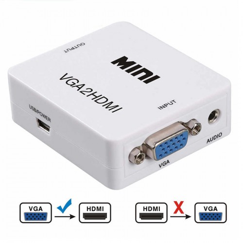 Adaptador Conversor VGA a HDMI 1080p con audio