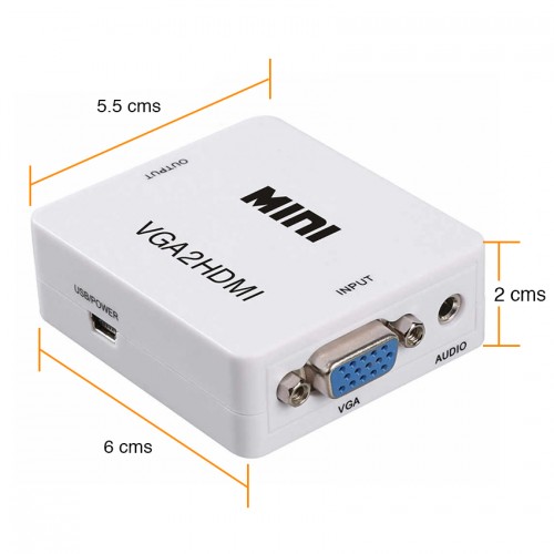 Adaptador Conversor VGA a HDMI 1080p con audio