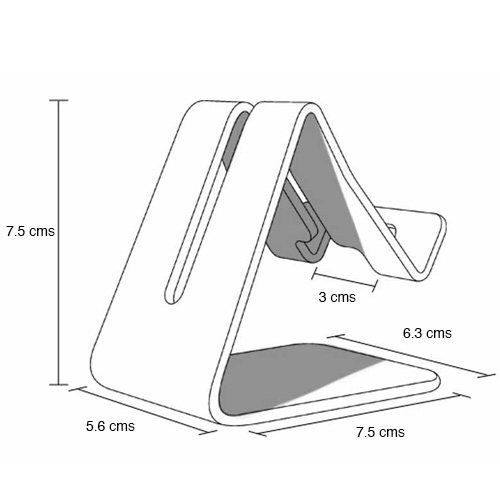 Soporte celular base de escritorio aluminio Soporte celular base de escritorio aluminio