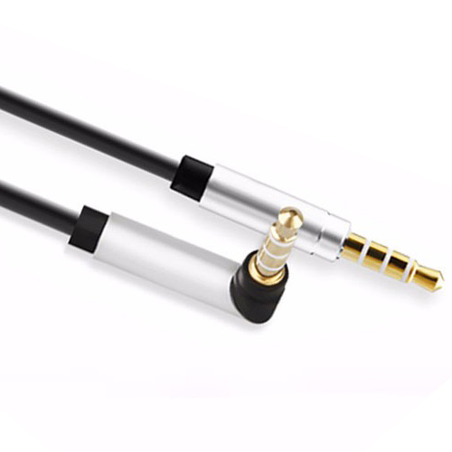 Cable Auxiliar audio 3.5 mm aux ángulo 90  1 metro