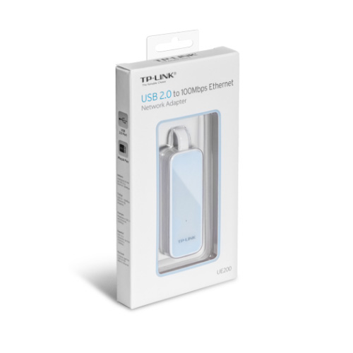Adaptador USB 2.0 a RJ45 Ethernet Lan TP-link UE200 Adaptador USB 2.0 a RJ45 Ethernet Lan TP-link UE200